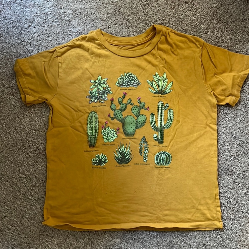 Cute yellow cactus tee